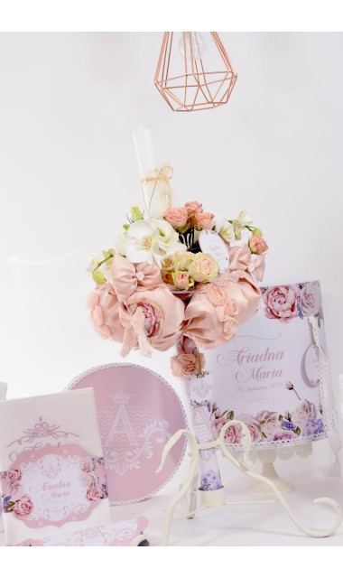 Trusou de botez regal pentru fetite tematica florala, Mica printesa 8